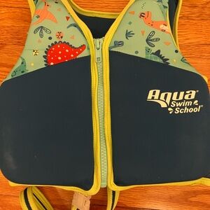 Kids Navy & Green Dino Swim Vest